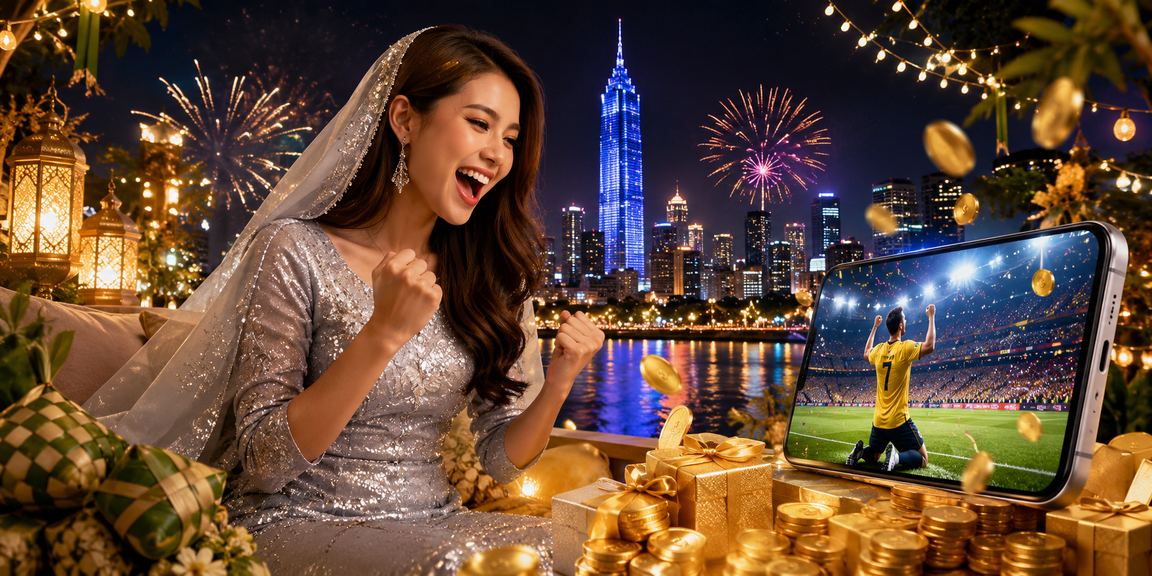 Promosi cashback dan bonus hari raya di Kuala Lumpur dengan reka bentuk perayaan meriah