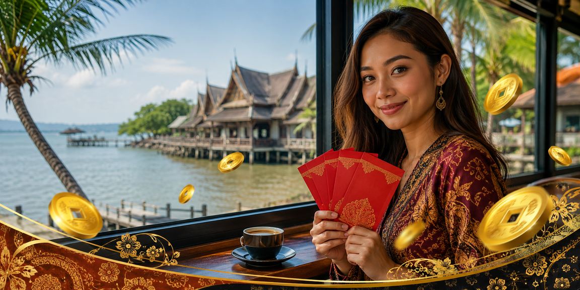 Pengguna Sarawak menerima bonus sampul merah melalui platform pertaruhan dalam talian 198 dengan latar batik